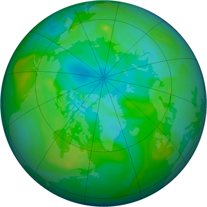 Arctic ozone map for 29 July 2005